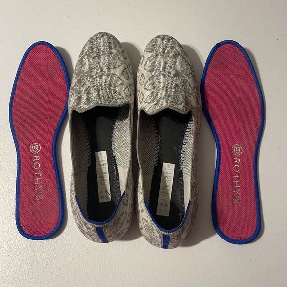 Rothy’s Ivory Grey Snake Loafer EUC Size 12 - Picture 4 of 4